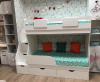 Двухъярусная кровать Альфа Мини 160х80 с бортиком от Династия Kids