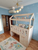 Кровать-чердак 160х80 Теремок (цвет белый) от Династия Kids