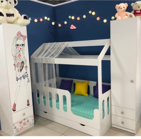 Кровать детская Домик Теремок 160х80  от Династия Kids