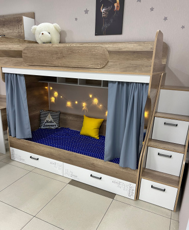 Двухъярусная кровать коллекции Твой Стиль New 190х90 от Династия Kids