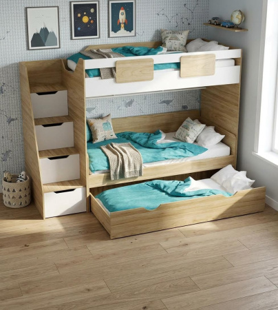 Кровать-чердак коллекции Мозаика 190х90  от Династия Kids