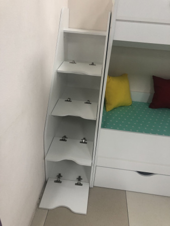 Кровать двухъярусная Альфа Мини 160х80 с бортиком от Династия Kids