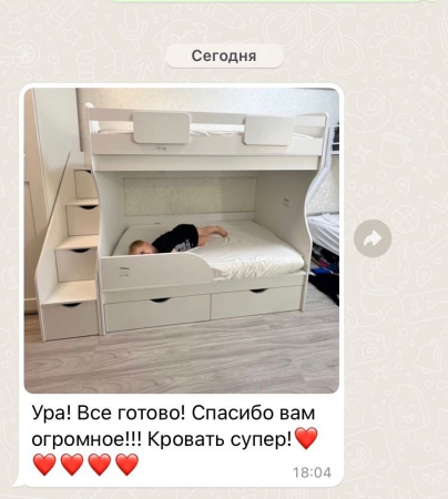 Кровать двухъярусная Альфа Мини 160х80 с бортиком от Династия Kids