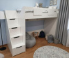Кровать-чердак 200х90 коллекции Мозаика-2  от Династия Kids